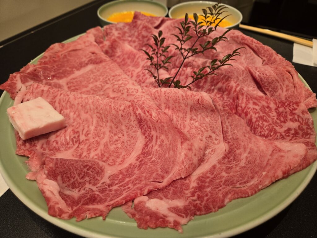 極みすき焼きコースのお肉