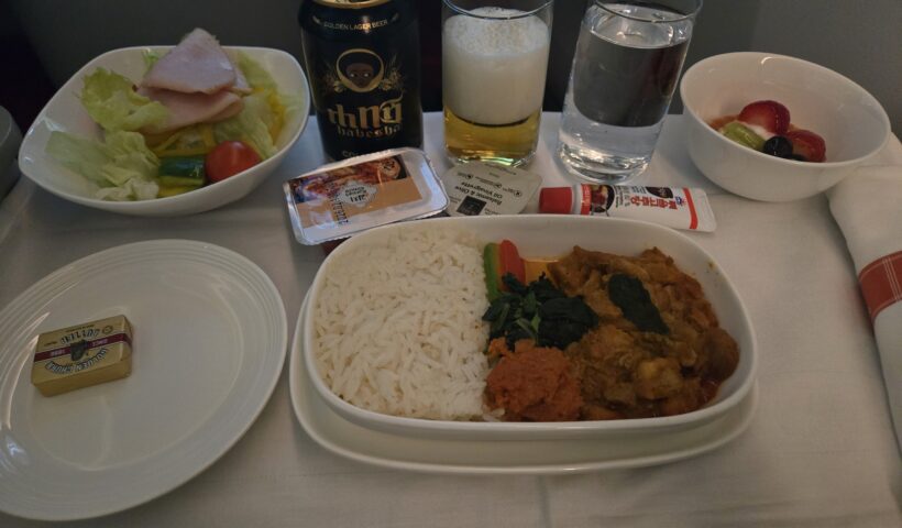 エチオピア航空（成田⇒ソウル）のビジネスクラスの機内食