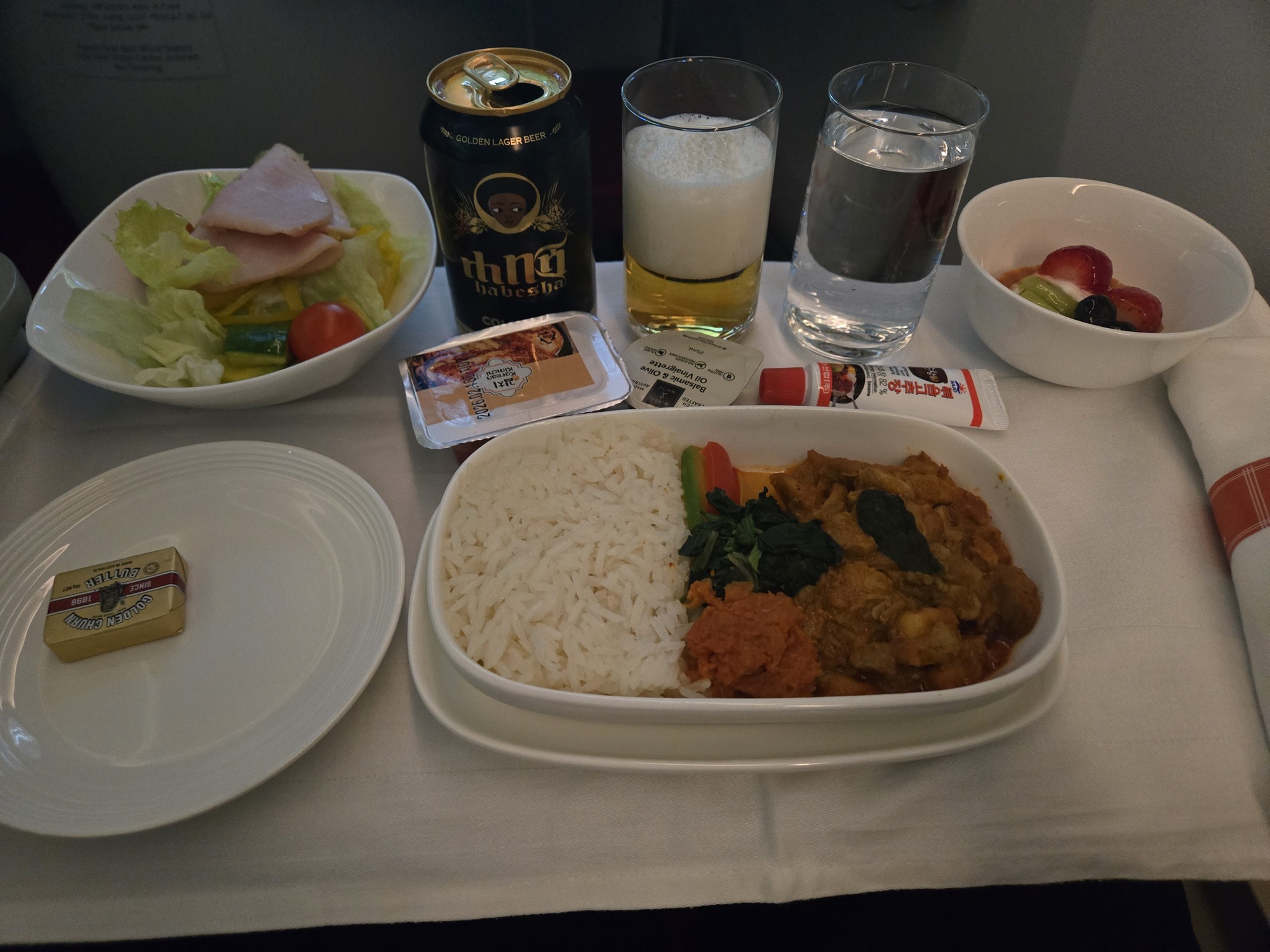 エチオピア航空（成田⇒ソウル）のビジネスクラスの機内食