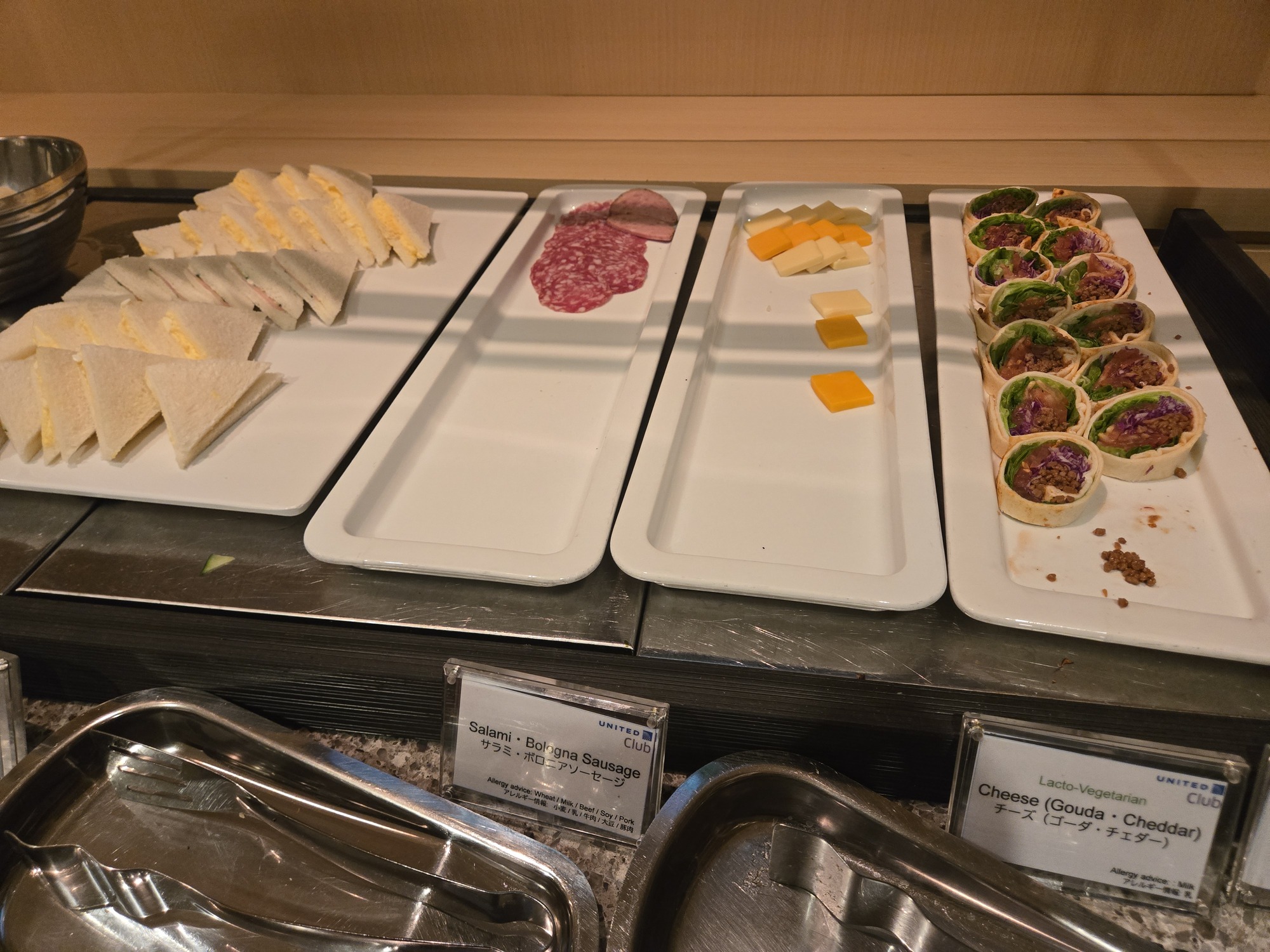 ユナイテッドクラブの軽食コーナー