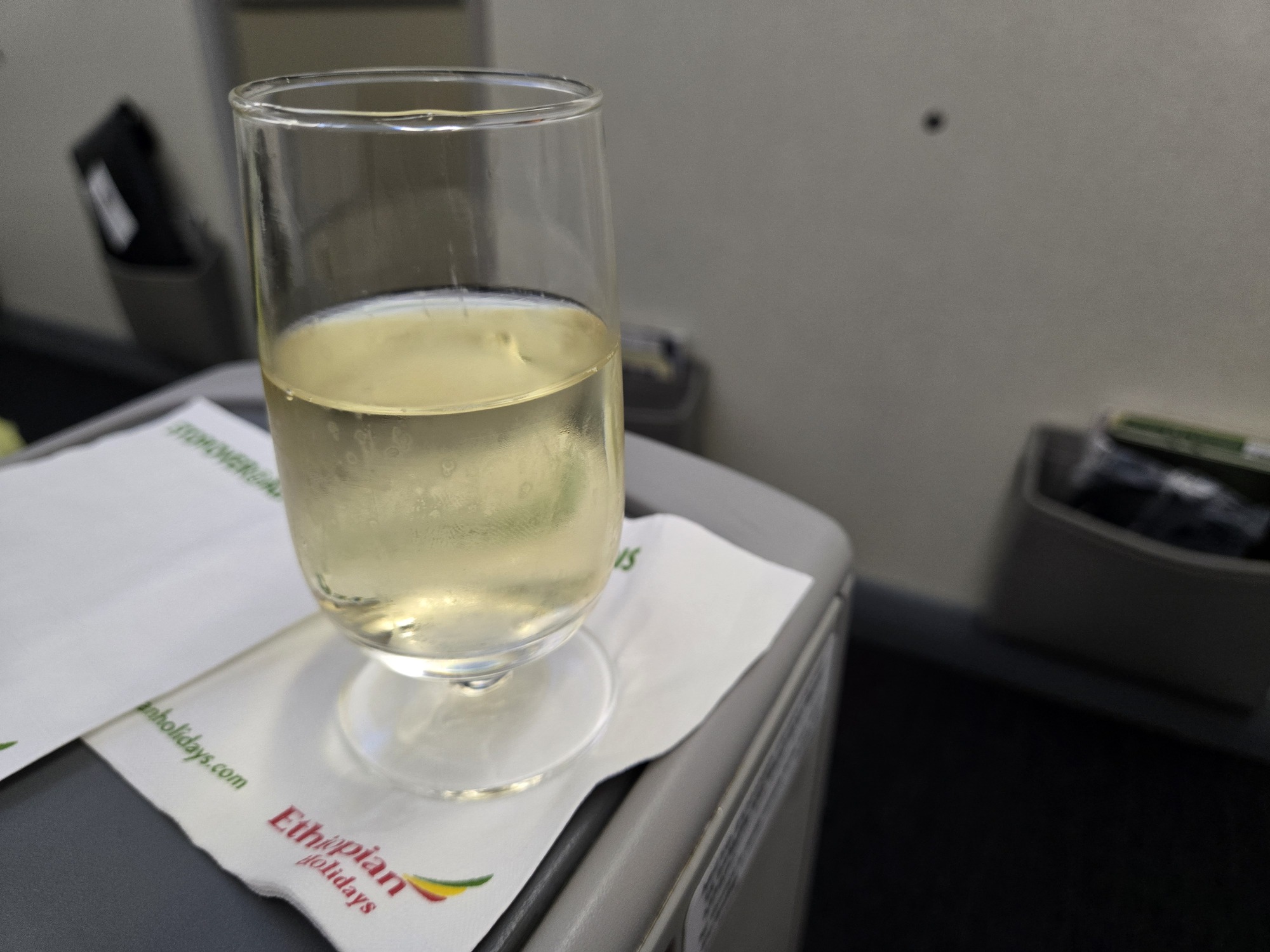 機内で提供されたシャンパン