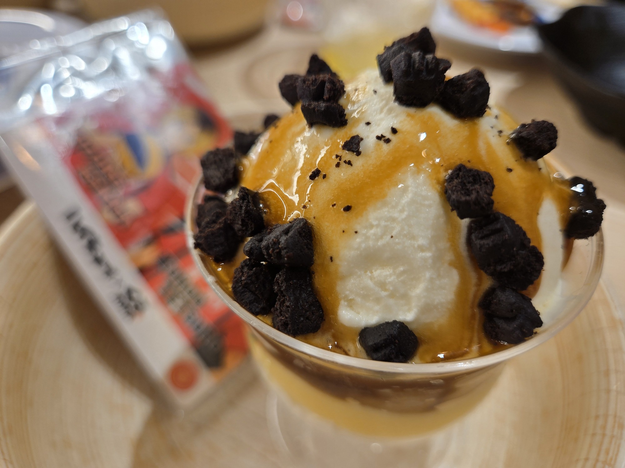 音駒高校のキャラメルアップルパフェ