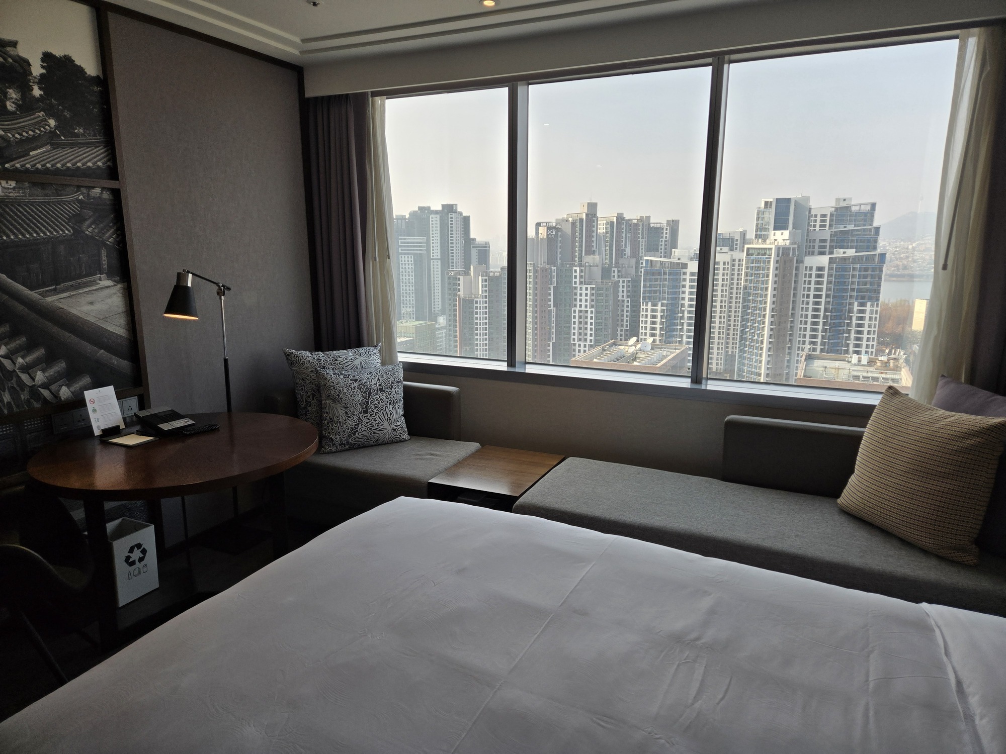 ベッド ソファ 大きな窓