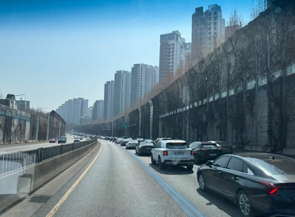 ソウルの高速道路の渋滞
