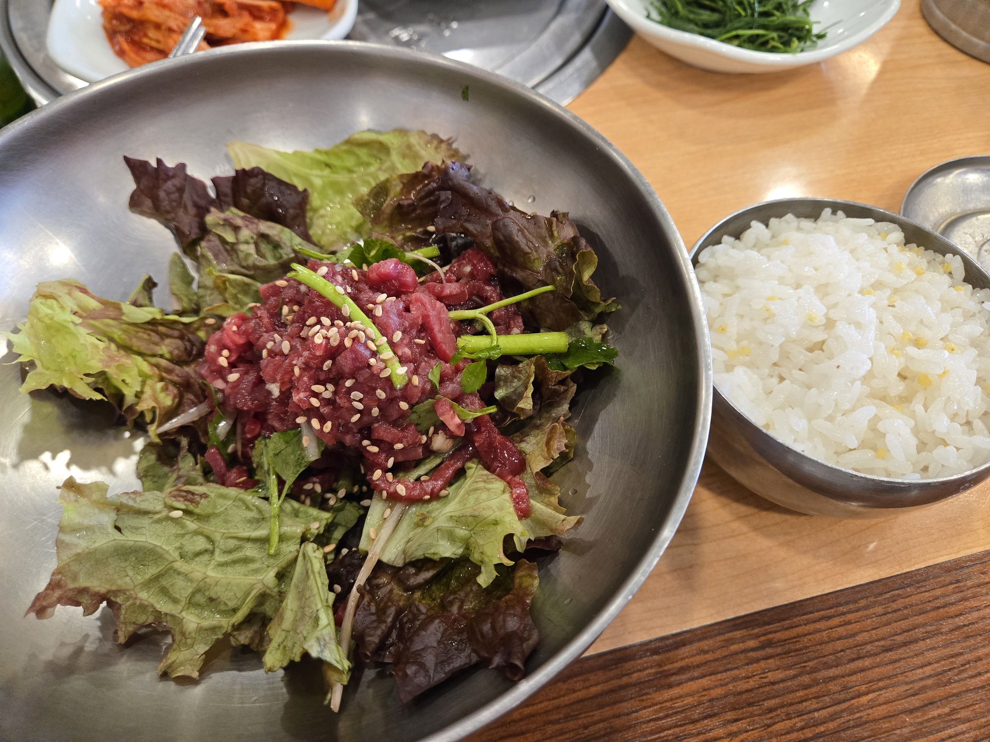 ユッケとライス