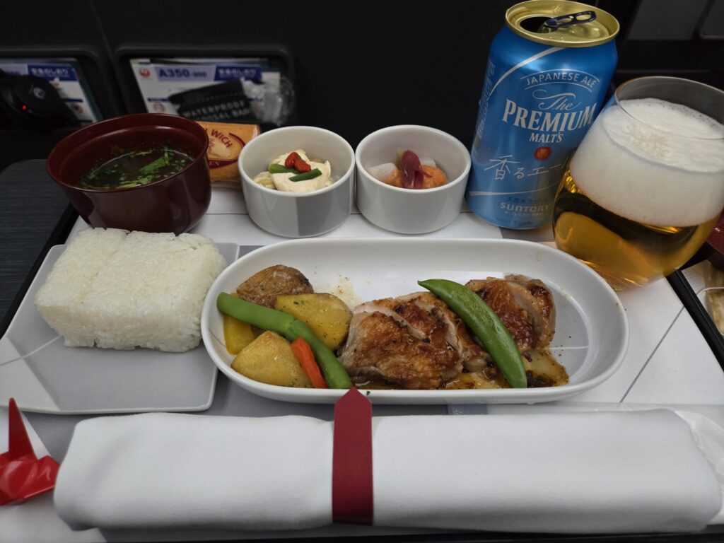JAL国内線ファーストクラスの機内食