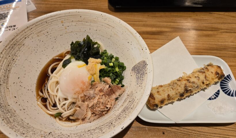 ぶっかけうどんと天ぷら串