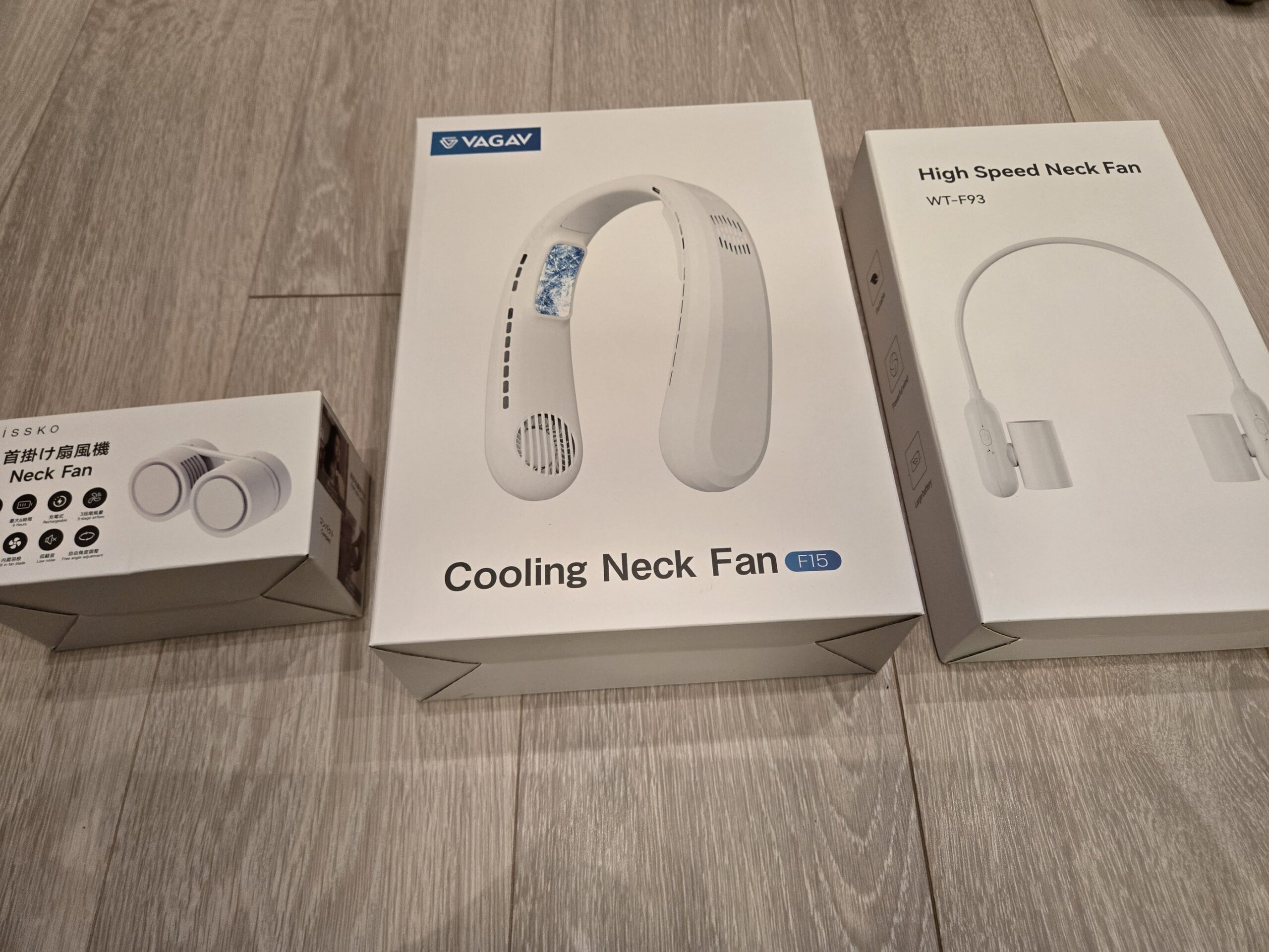 3種類のネックファン