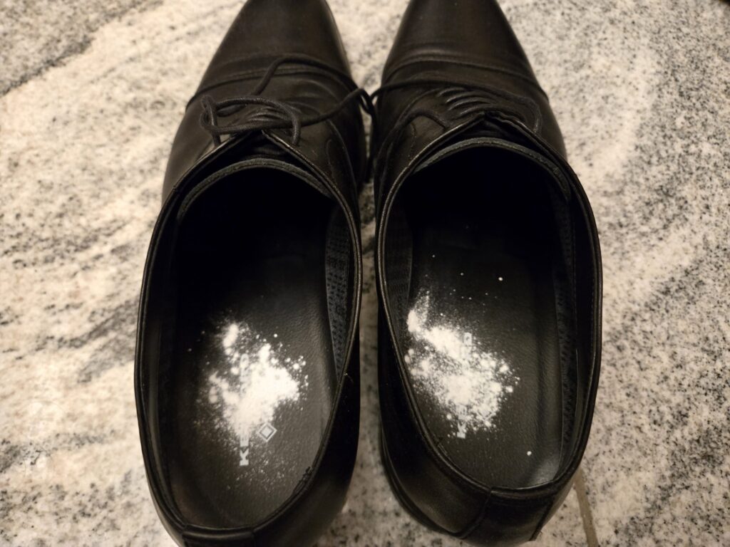 革靴へグランズレメディを入れた直後
