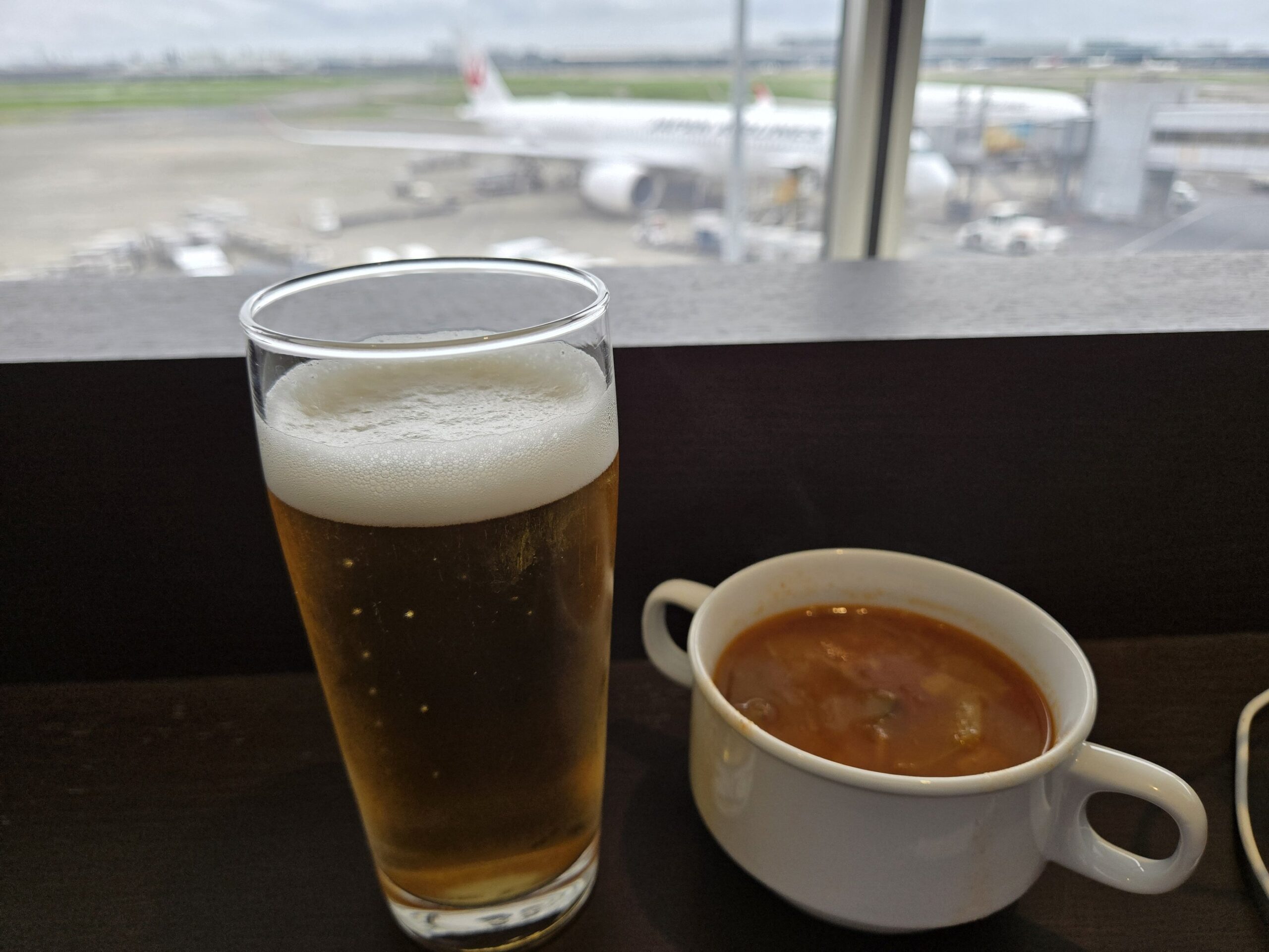 ビールとミネストローネ