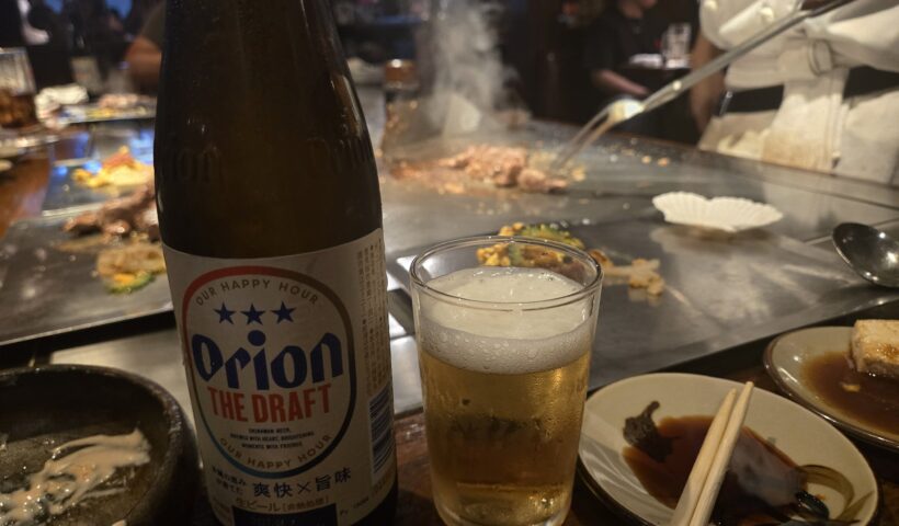 Orion The Draftビールとグラス