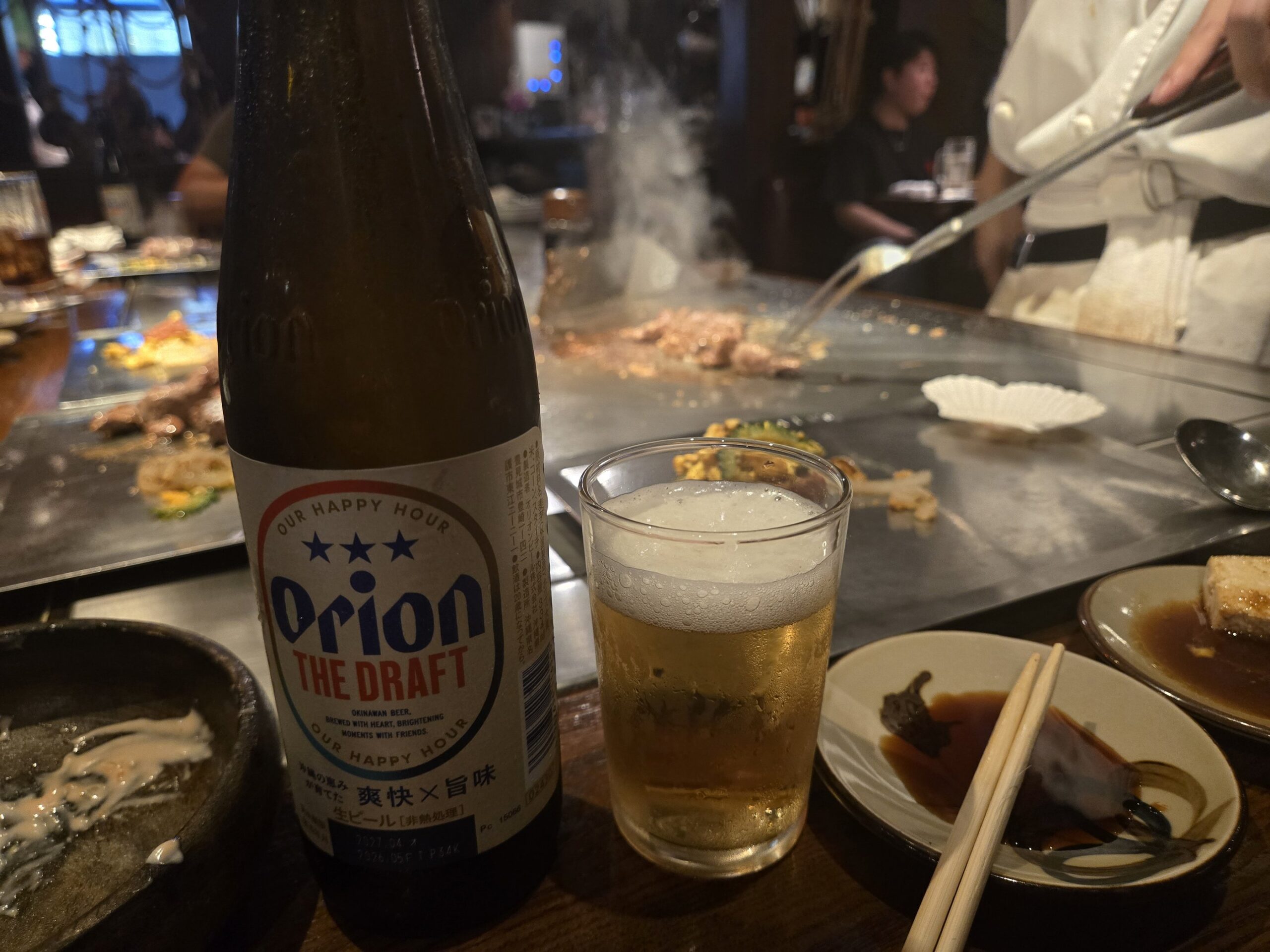 Orion The Draftビールとグラス