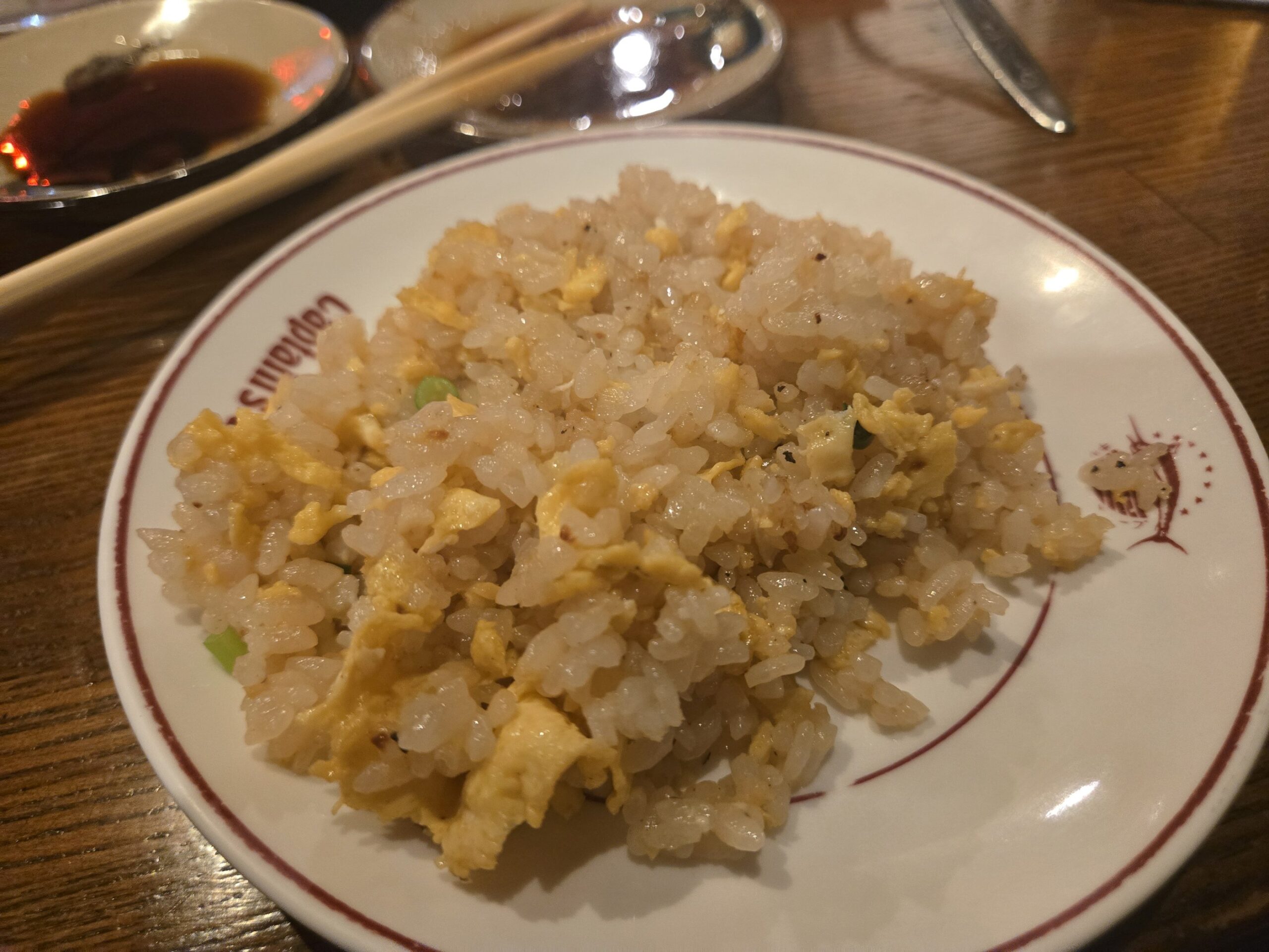 鉄板焼きで作ったガーリックチャーハン