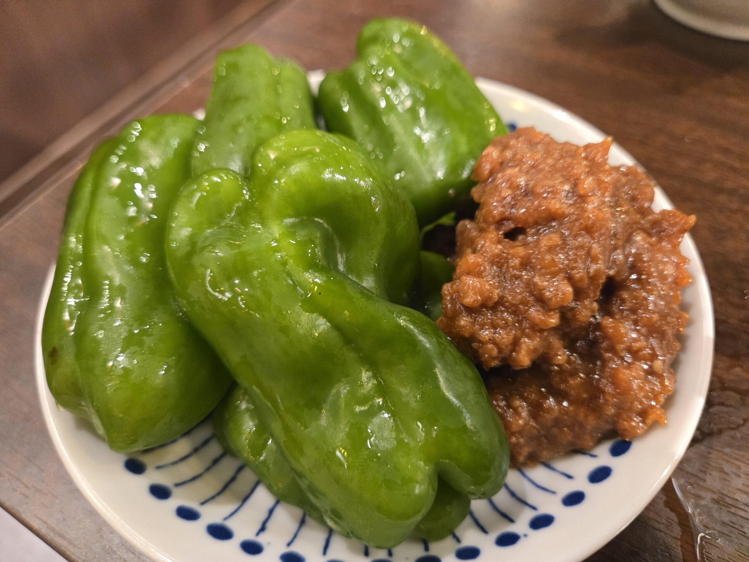 銀だこ点心酒場神田、ピーマンと肉味噌