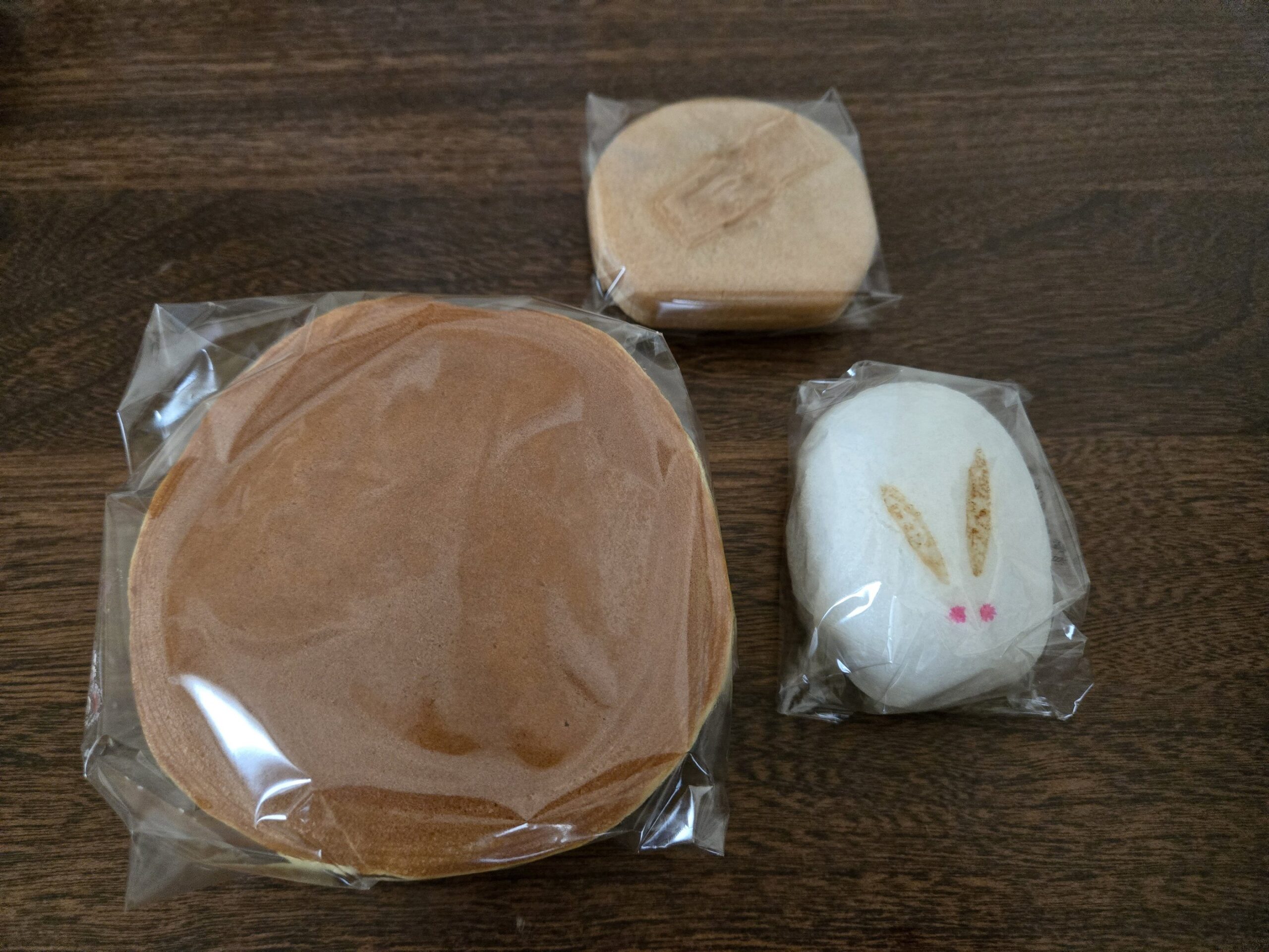 上野うさぎやどら焼き購入、持ち帰り包装、和菓子セット
