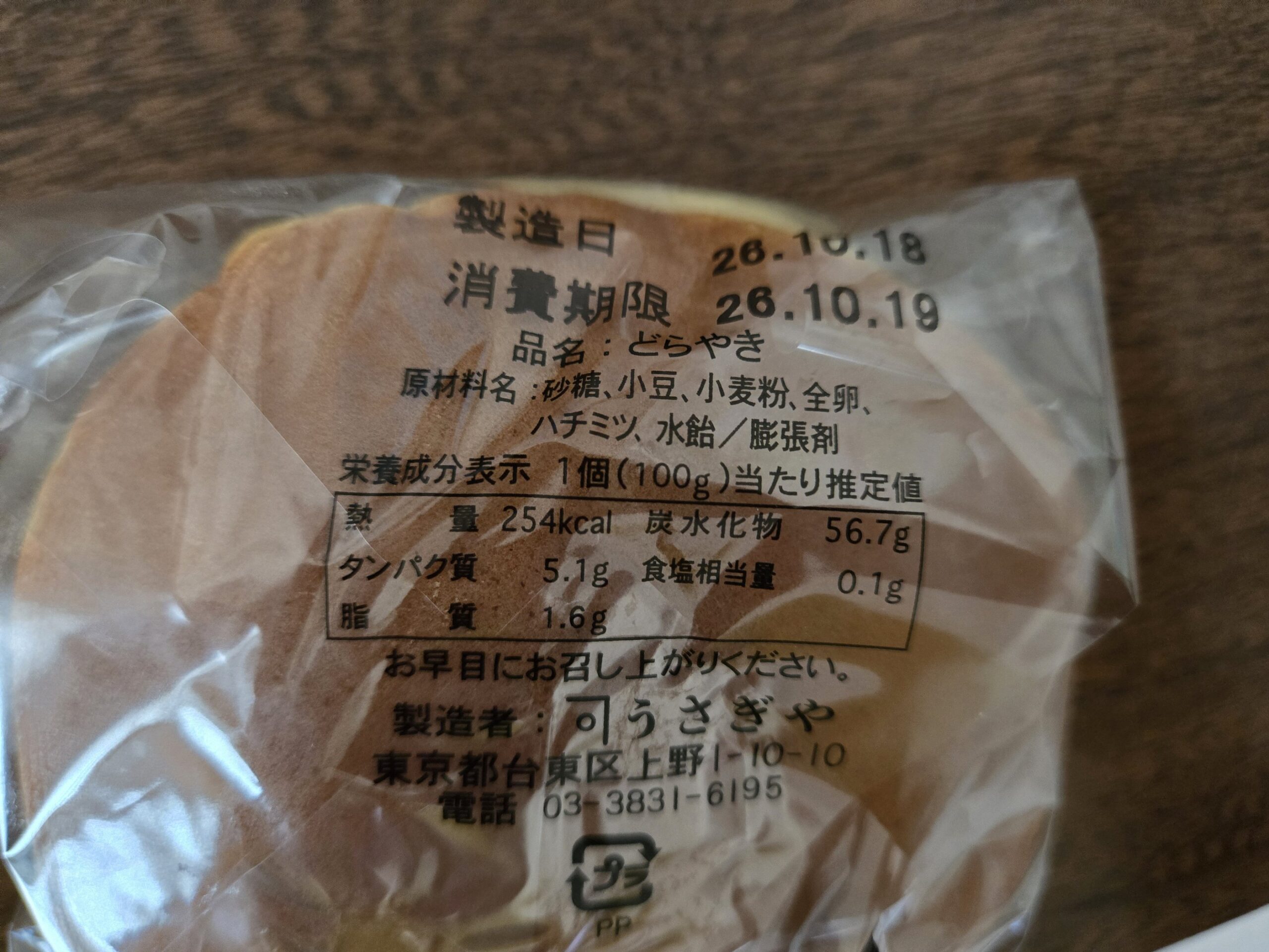 上野うさぎやどら焼きパッケージ